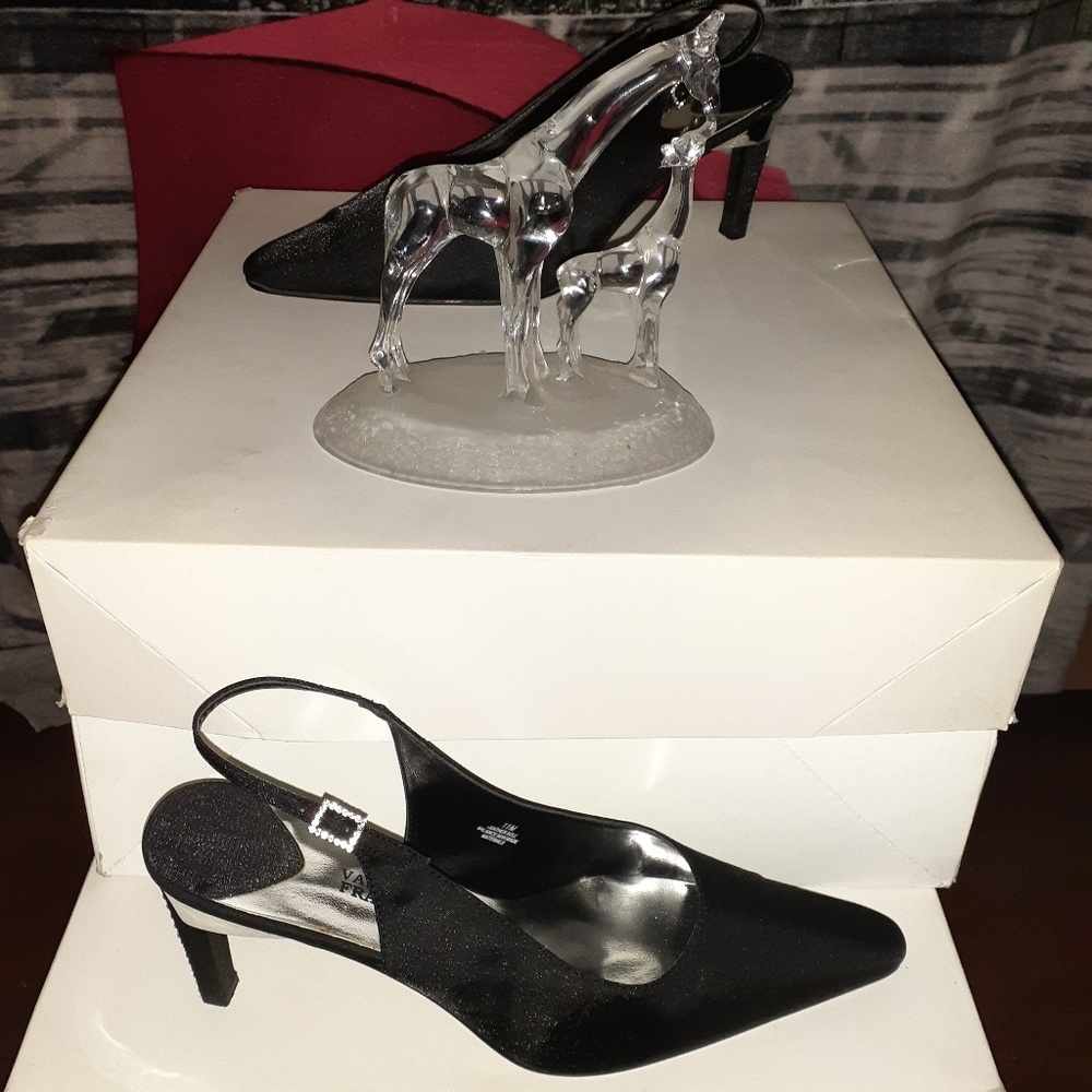 Black High Heels with detailed sequins on Heels